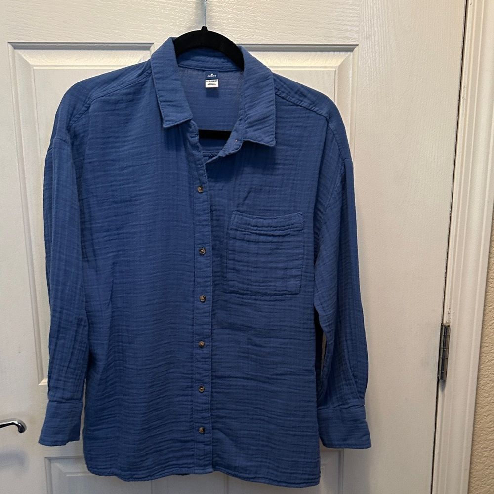 Blue Button-Up Shirt